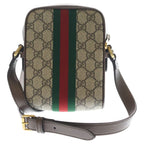 Gucci GG Supreme Ophidia Shoulder Bag Brown Leather — view 2