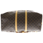 Louis Vuitton Monogram Keepall Bandouliere 50 Boston Bag Brown Leather — view 5