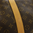Louis Vuitton Monogram Keepall Bandouliere 50 Boston Bag Brown Leather — view 6