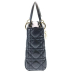 Dior Lady My 2-Way Mini Shoulder Bag Black Leather Gold — view 3