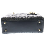 Dior Lady My 2-Way Mini Shoulder Bag Black Leather Gold — view 4