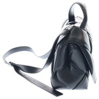 Bottega Veneta Maxi Intrecciato Top Handle Shoulder Bag Black Leather Silver — view 3