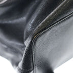 Chanel CC Logo Turnlock Backpack Black Caviar Leather Silver — view 6