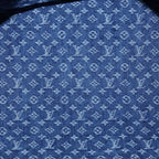 Louis Vuitton Monogram Denim Keepall Bandouliere 45 Boston Bag Gold Indigo — view 5