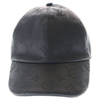 Louis Vuitton Monogram Shadow Leather Baseball Cap Hat Black — view 4