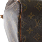 Louis Vuitton Monogram Speedy 40 Boston Bag Brown Leather Gold — view 6