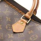 Louis Vuitton Monogram Speedy 40 Boston Bag Brown Leather Gold — view 7