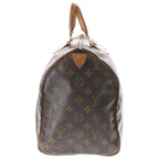Louis Vuitton Monogram Speedy 40 Boston Bag Brown Leather Gold — view 3