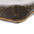 Louis Vuitton Monogram Partition Pouch Case Clutch Brown Leather Gold — view 7
