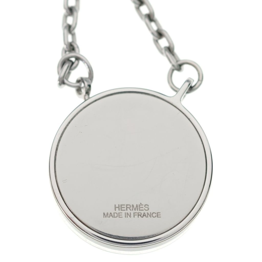 Hermes Labyrinth Necklace Pendant Chain Black Silver — view 4
