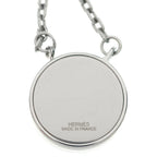 Hermes Labyrinth Necklace Pendant Chain Black Silver — view 4