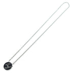 Hermes Labyrinth Necklace Pendant Chain Black Silver — view 2