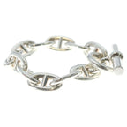 Hermes Chaine D'ancre TGM 11 Pieces Silver Chain Necklace — view 3