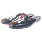 Gucci New York Yankees Princetown Leather Slipper New Prince Town Slippers Black — view 2