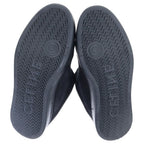 Celine Triomphe Huntington Suede Lace Up Low Cut Sneakers Black — view 5