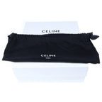 Celine Triomphe Huntington Suede Lace Up Low Cut Sneakers Black — view 6