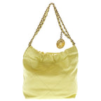 Chanel 22 Mini Shiny Calfskin Chain Shoulder Bag Yellow Gold Plate — view 2