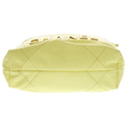 Chanel 22 Mini Shiny Calfskin Chain Shoulder Bag Yellow Gold Plate — view 4