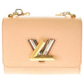 Louis Vuitton Twist MM Epi Leather 2-Way Chain Shoulder Bag Gold Pink