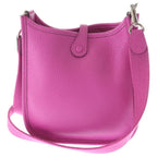 Hermes Evelyne TPM Magnolia Taurillon Clemence Leather Shoulder Bag Silver — view 2