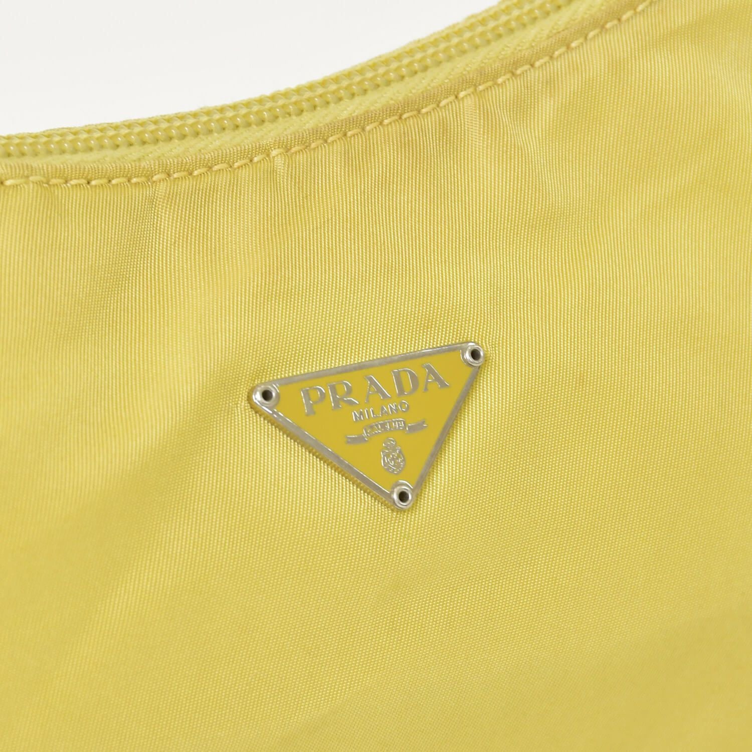 Prada Hand Handbag Mini Andbag Pouch Nylon Yellow — view 5