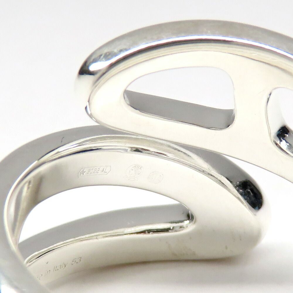 Hermes Ring Chaine D'ancre Punk 53 Silver