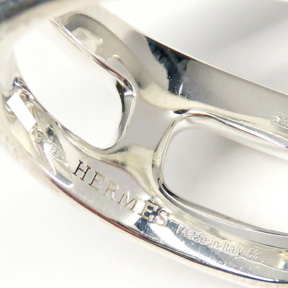 Hermes Ring Chaine D'ancre Punk 53 Silver