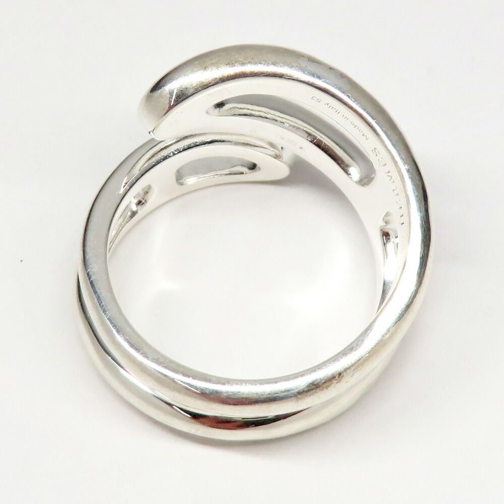 Hermes Ring Chaine D'ancre Punk 53 Silver