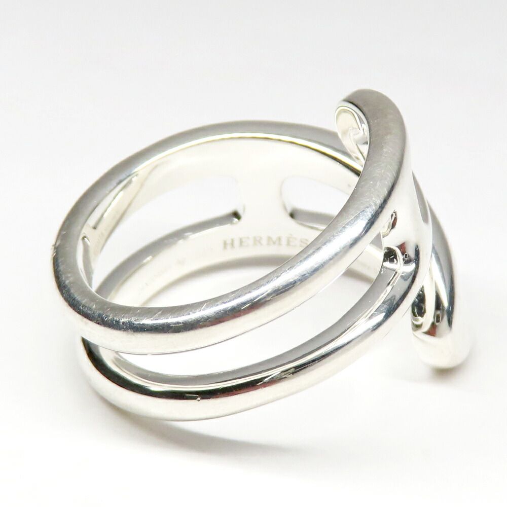 Hermes Ring Chaine D'ancre Punk 53 Silver
