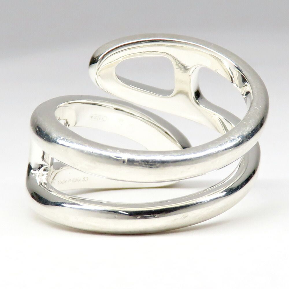 Hermes Ring Chaine D'ancre Punk 53 Silver