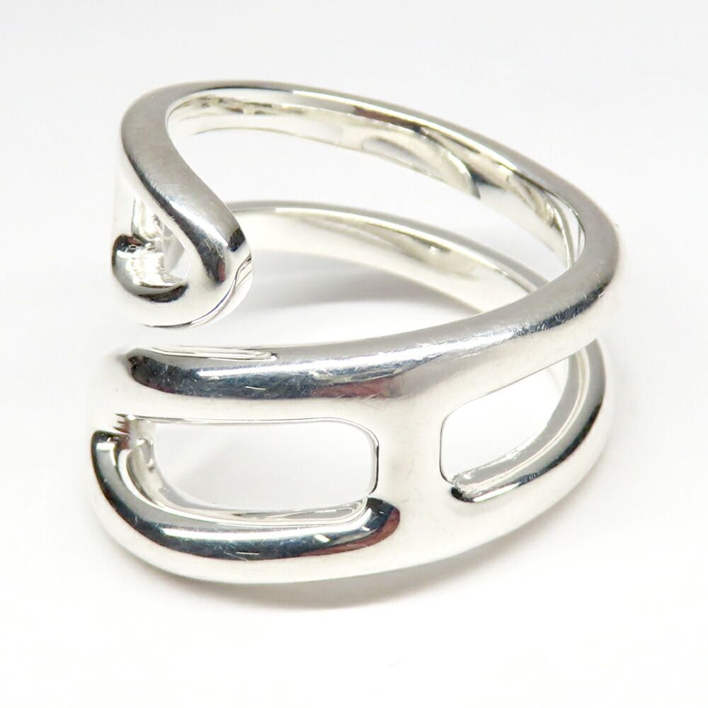 Hermes Ring Chaine D'ancre Punk 53 Silver