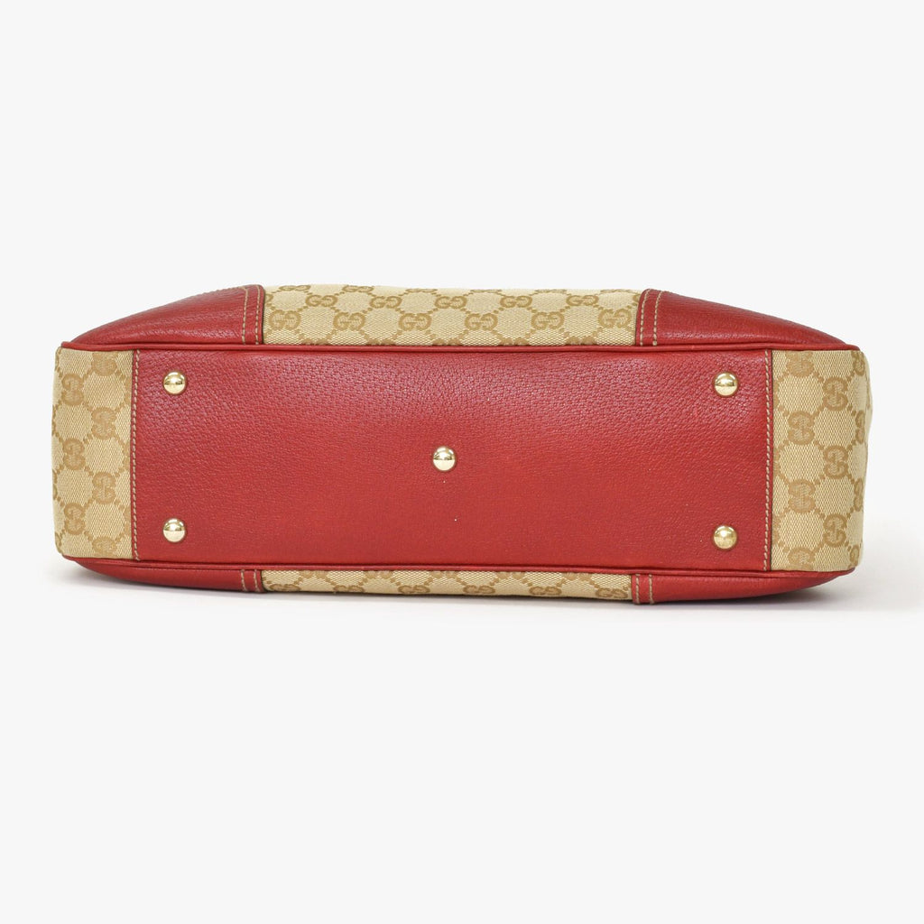 Gucci Handbag GG Canvas Sherry Line Leather Beige — view 8