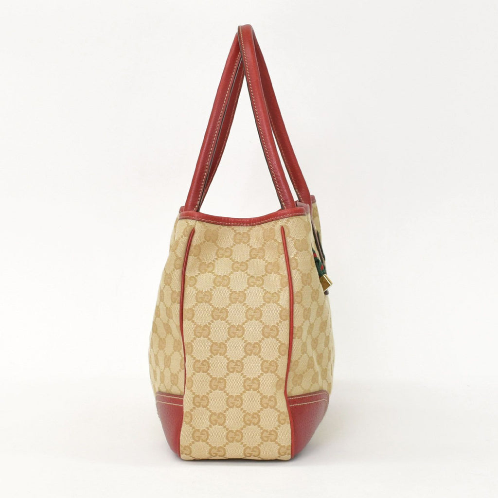 Gucci Handbag GG Canvas Sherry Line Leather Beige — view 3