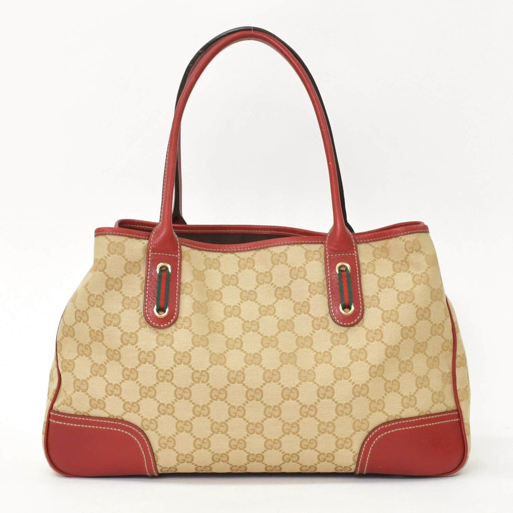 Gucci Handbag GG Canvas Sherry Line Leather Beige — view 2