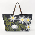 Fendi Handbag Denim Flower Applique Navy — view 2