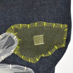 Fendi Handbag Denim Flower Applique Navy — view 5