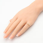 Hermes Ring Link Diamond 18k Pink Gold