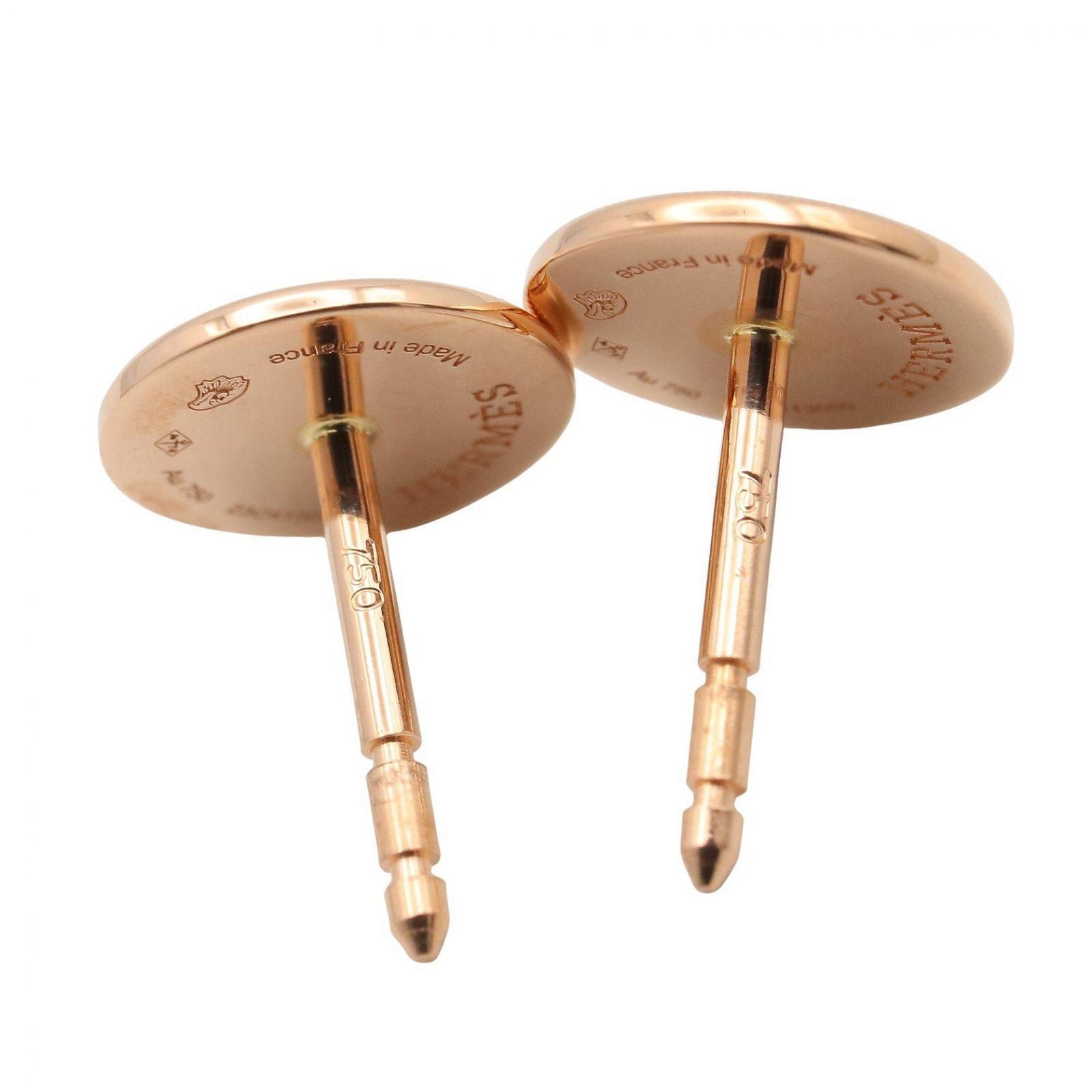 Hermes Earrings Exlibris TPM 18k Pink Gold — view 3