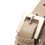 Fendi Handbag Zucchino Beige Canvas Leather Pouch — view 9