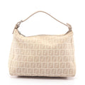 Fendi Handbag Zucchino Beige Canvas Leather Pouch