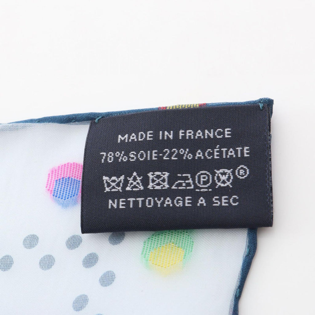 Hermes Scarf Carre 60 Sangles en Zigzag Banbana Rainbow Dot Silk — view 3