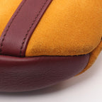 Loewe Tote Anagram Yellow Bordeaux Suede Leather Mini — view 5