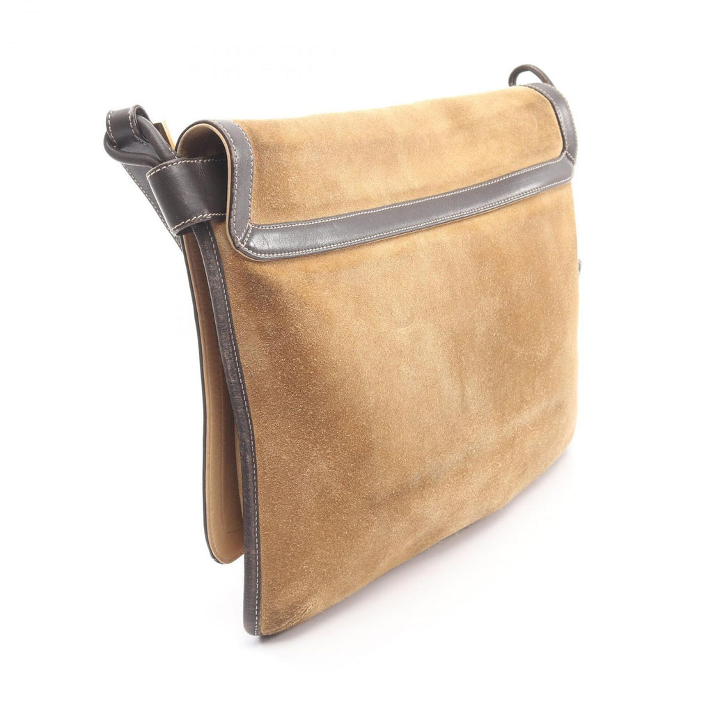 Loewe Shoulder Bag Anagram Beige Suede Leather — view 2