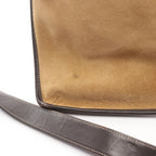 Loewe Shoulder Bag Anagram Beige Suede Leather — view 6