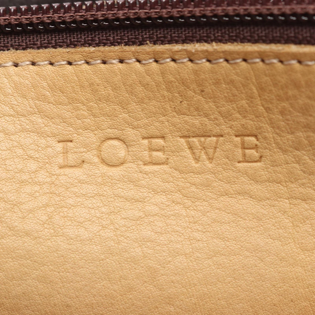 Loewe Shoulder Bag Anagram Beige Suede Leather — view 4