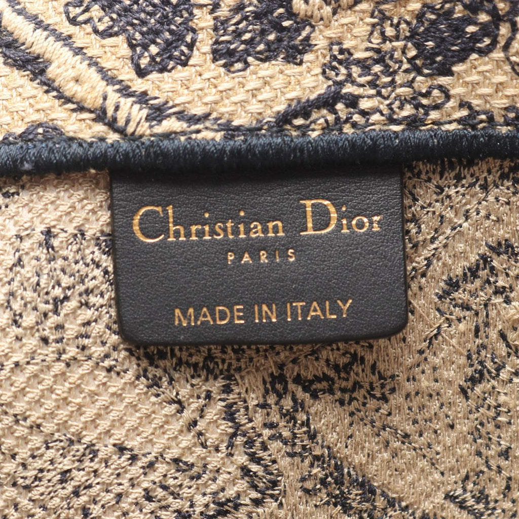 Dior Tote Book Large Beige Navy Canvas — view 4
