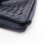Bottega Veneta Shoulder Bag Intrecciato Navy Leather — view 7