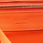 Celine Tote Horizontal Cover Orange Red Leather — view 4