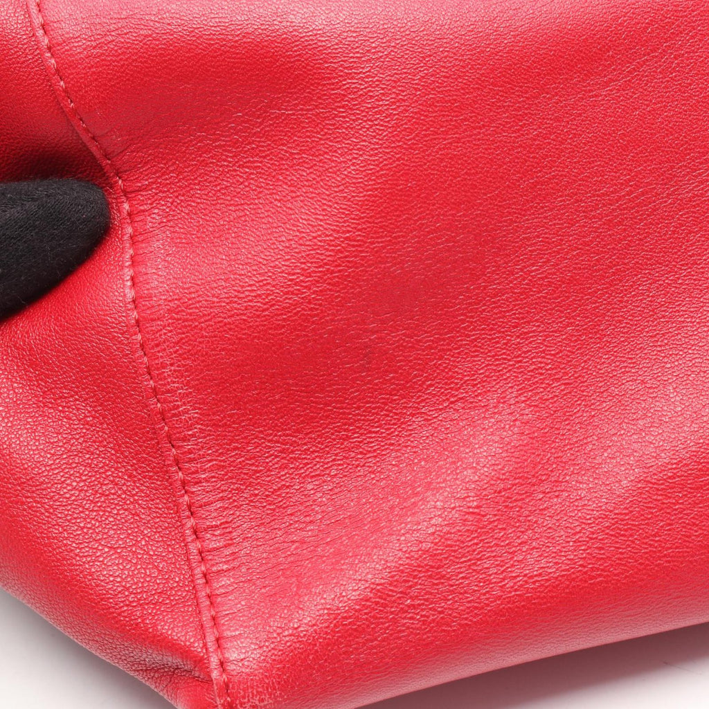 Celine Tote Horizontal Cover Orange Red Leather — view 9