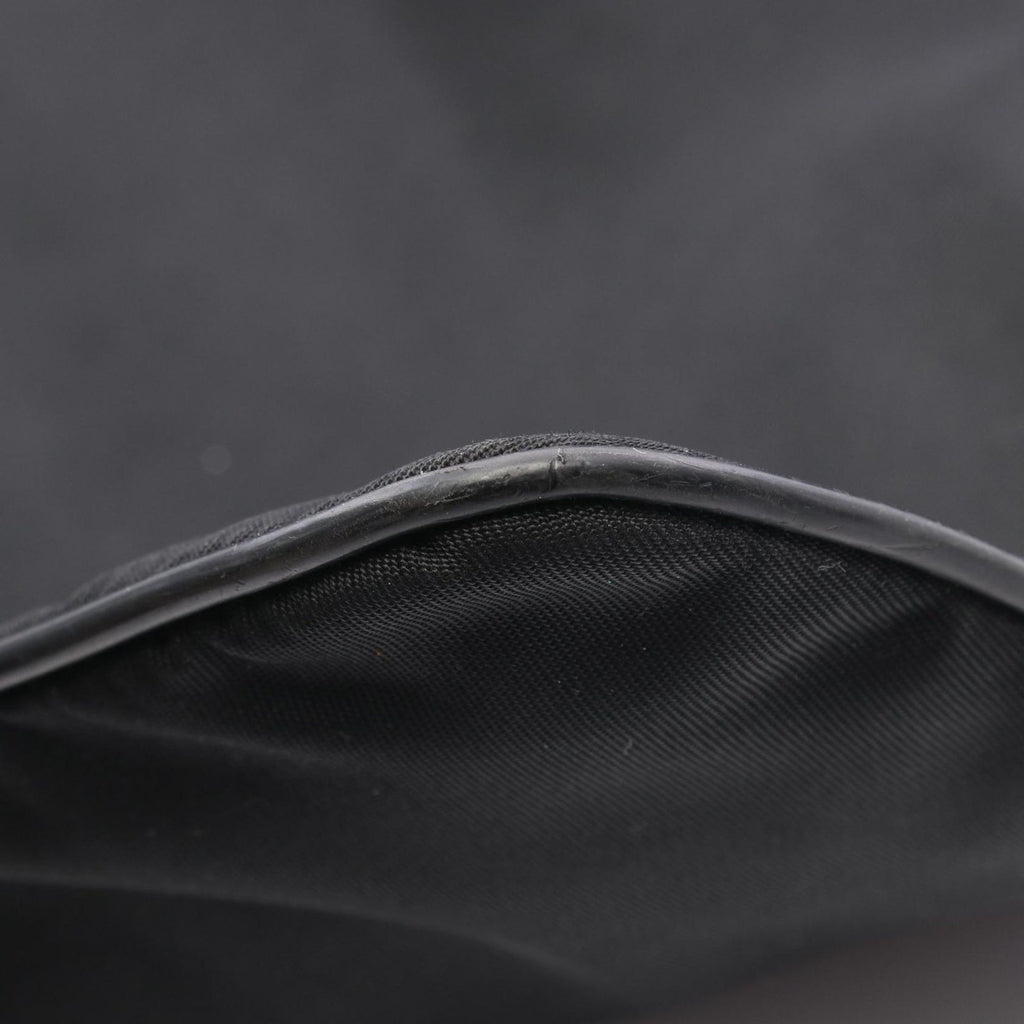 Prada Shoulder Bag Black Nylon Leather Triangle Logo — view 8